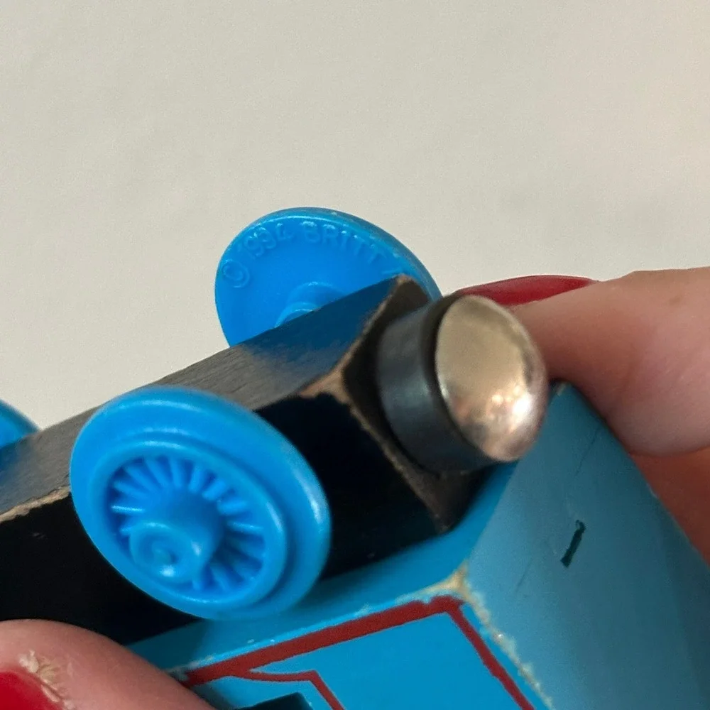 Thomas Wooden Railway Edward the Blue Engine No 2 Train and Tender 1994 Vintage
